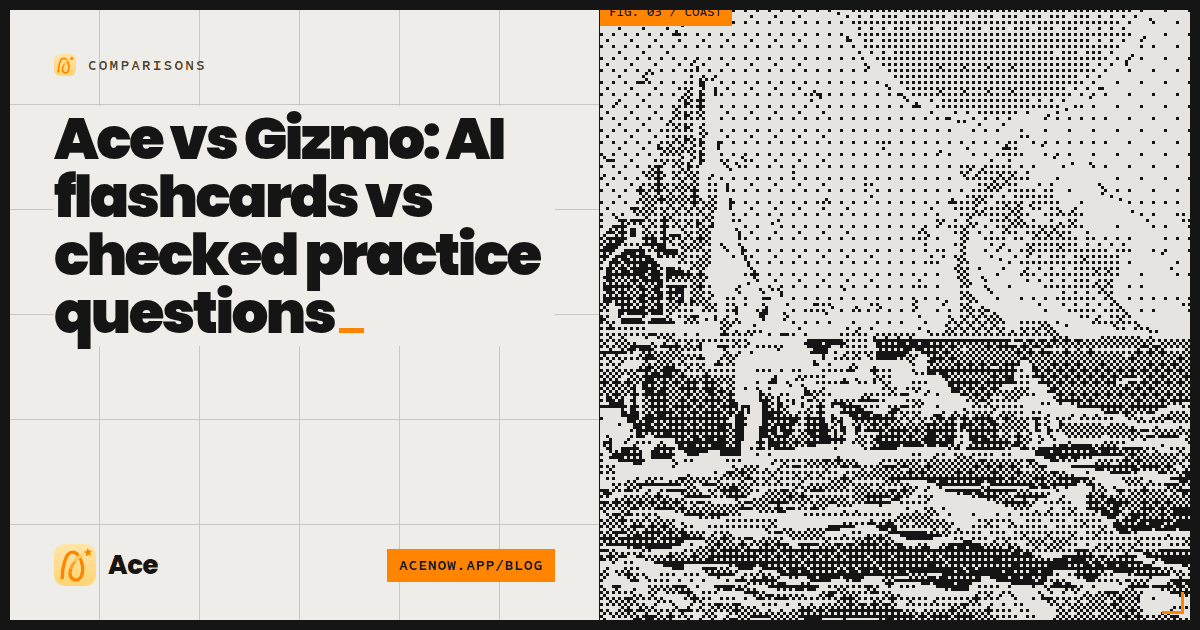 Ace vs Gizmo: AI flashcards vs checked practice questions — Ace blog