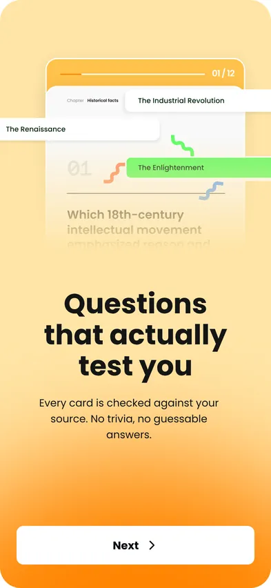 An Ace question with four options and the correct answer highlighted in green